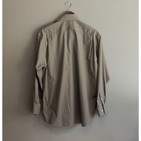 Duck Head Size Large Button Up Shirt Mens Wrinkle Free Khaki Brown 16 - 16 1/2 - Picture 5 of 5